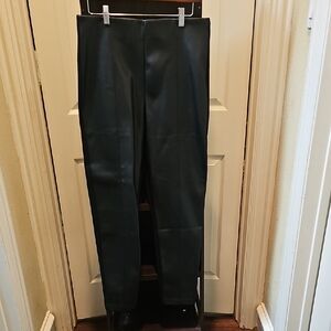 Ann Taylor Black Leather Leggings